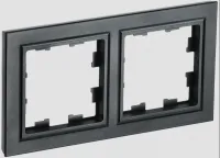 Рамка 2п черный Брайт РУ-2-БрЧ BR-M22-K02