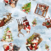 Клеенка Mirella Новый год  1,40м  (рулон 20м) 222А