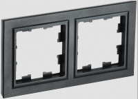 Рамка 2п черный Брайт РУ-2-БрЧ BR-M22-K02