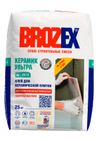 Клей БРОЗЭКС KS-10 Керамик Ультра, для плитки и керамогранита, класс С0Т 25кг